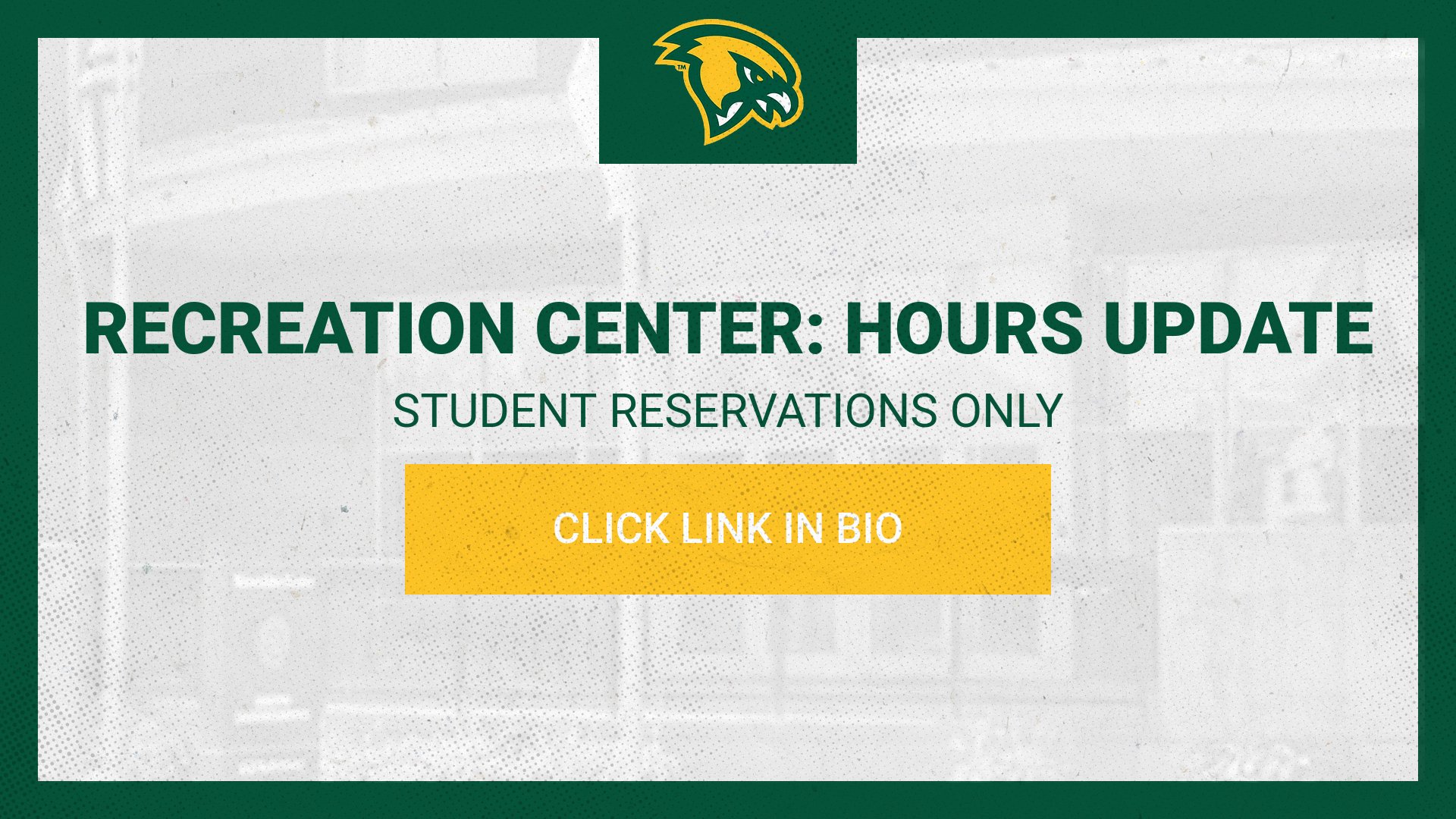 Rec Center Now Open - Reservation ONLY