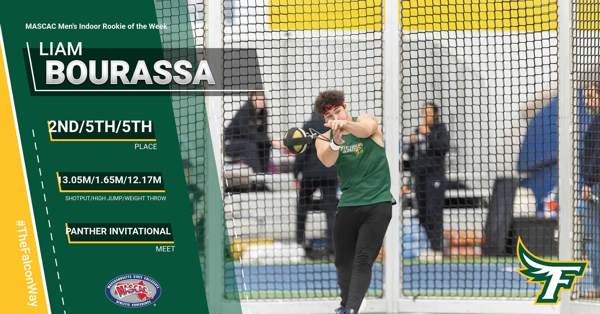 Bourassa Named MASCAC Indoor Track Rookie of the Week
