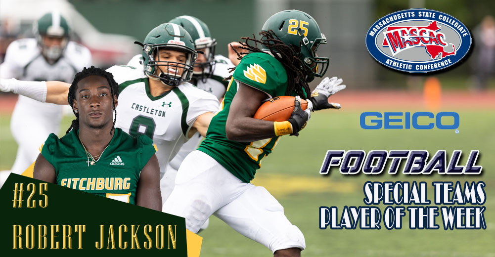 Jackson Named MASCAC Football Special Teams Player Of The Week