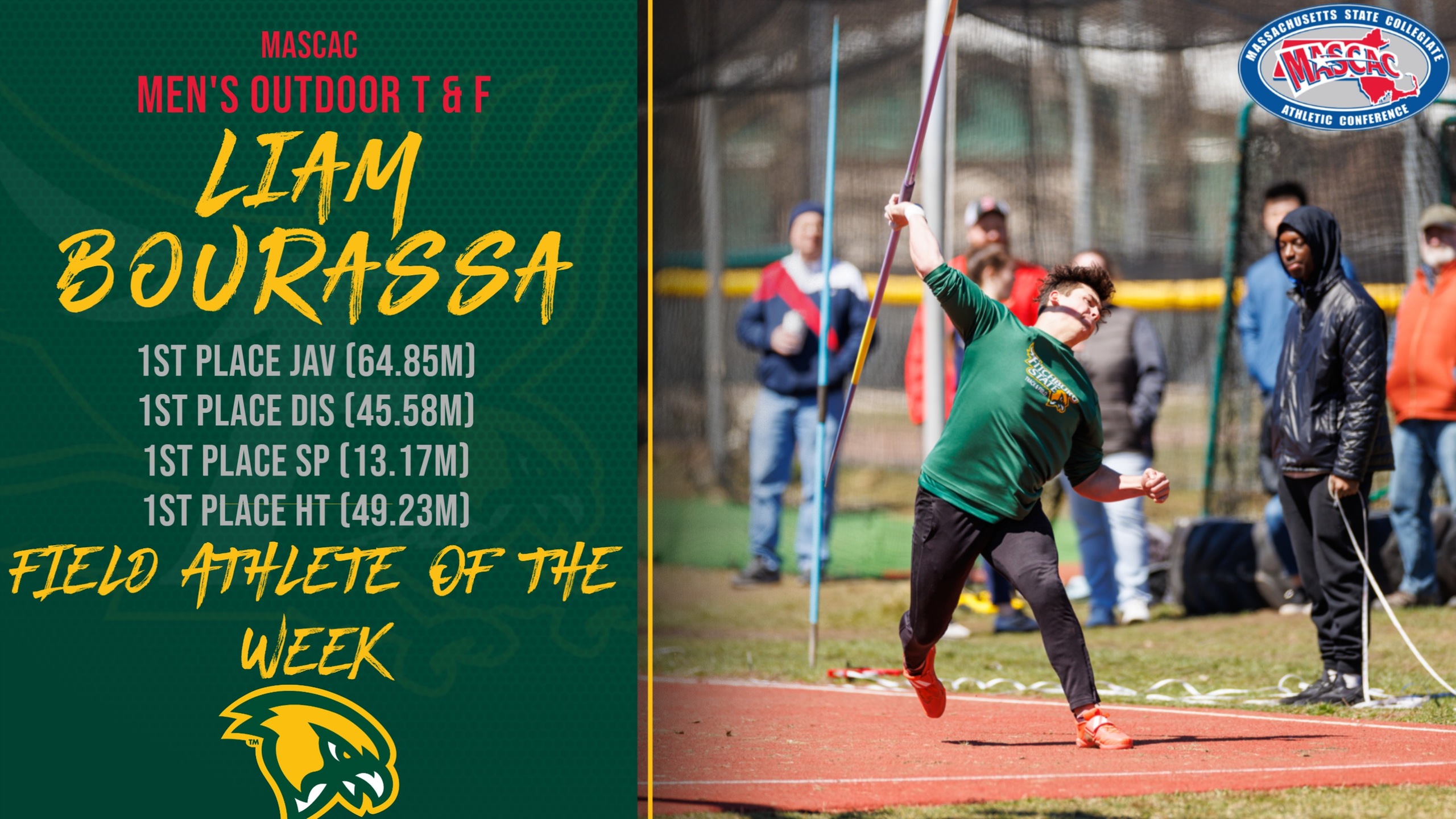Bourassa Selected MASCAC Field Athlete Of The Week